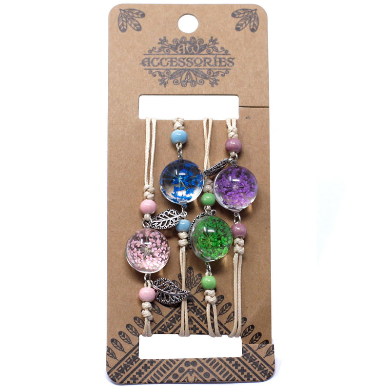 Pressed Flowers - Pretty Flower & Leaf Braclet product image