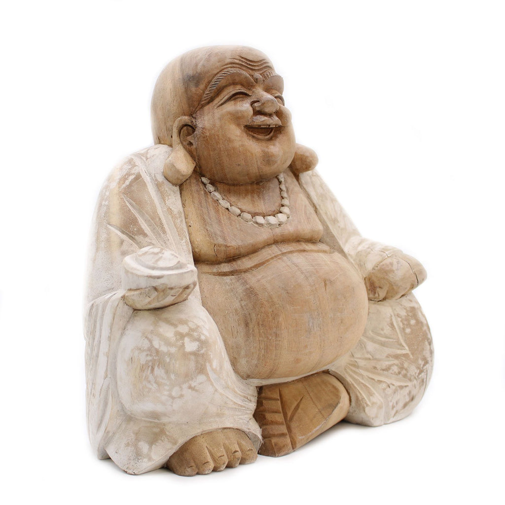 Happy Buddha - Whitewash 30cm product image 6