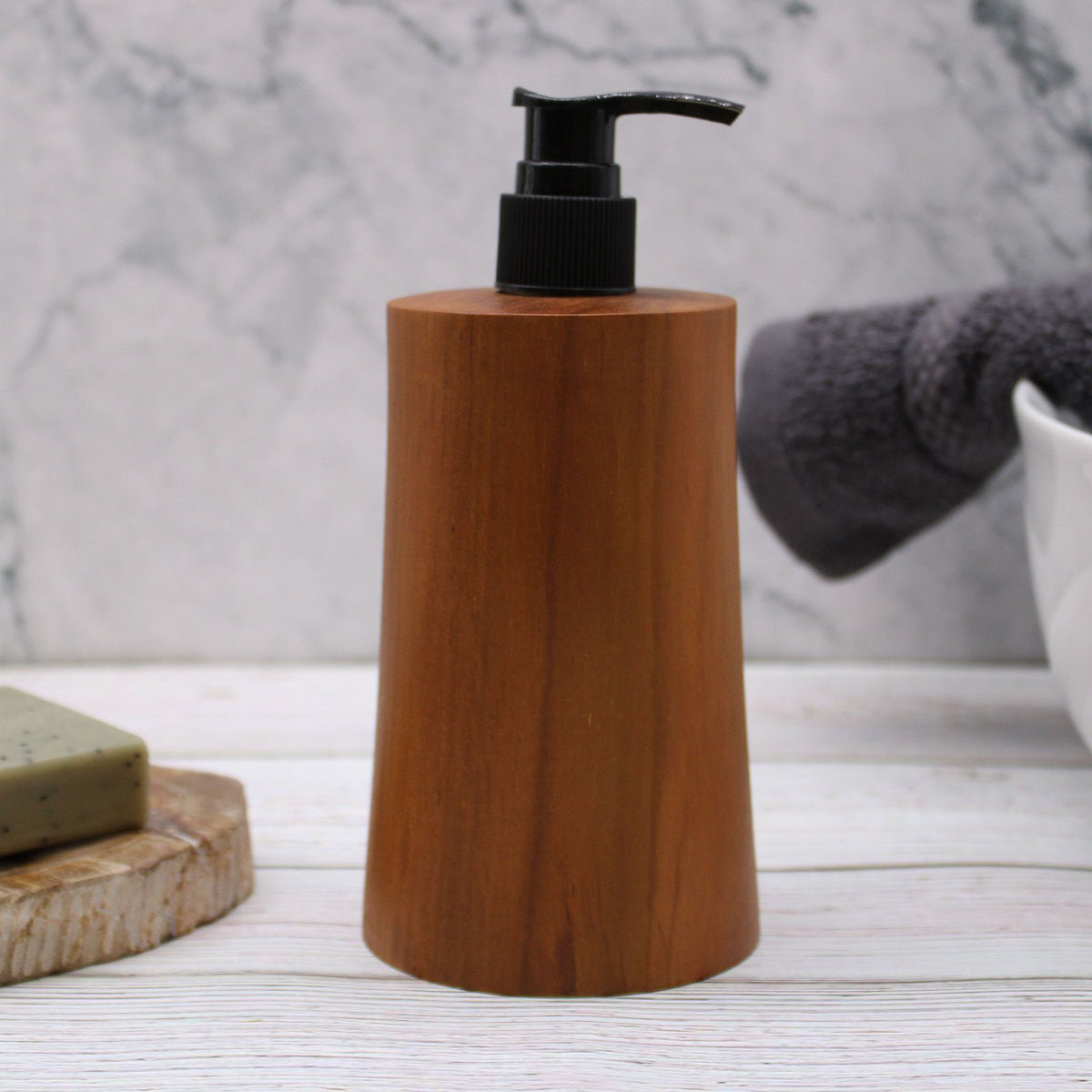 Natural Teakwood Soap Dispenser - Taper product image 3