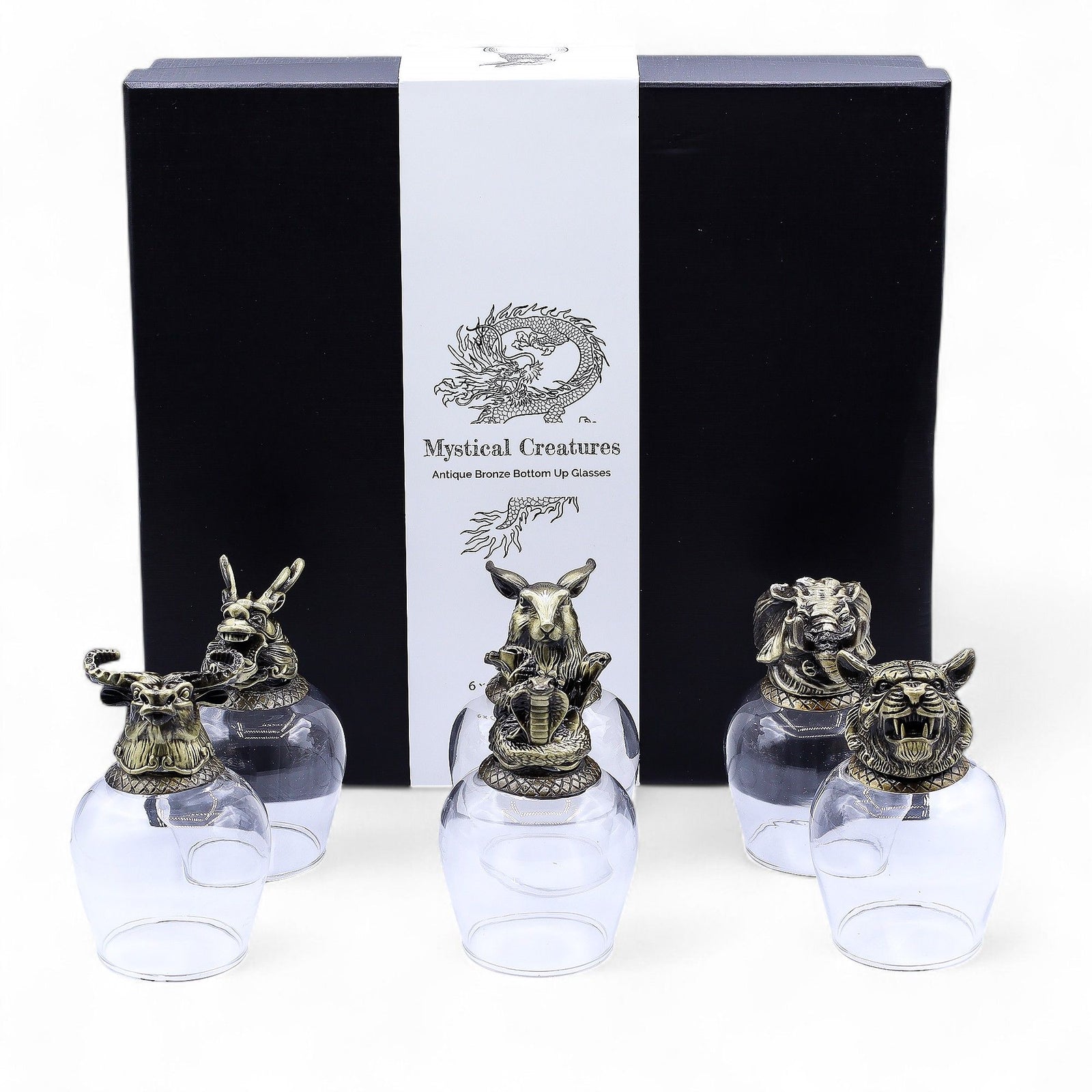 Gift Set of 6 Glasses (100ml) - Mystical Creatures - Antique Bronze product image