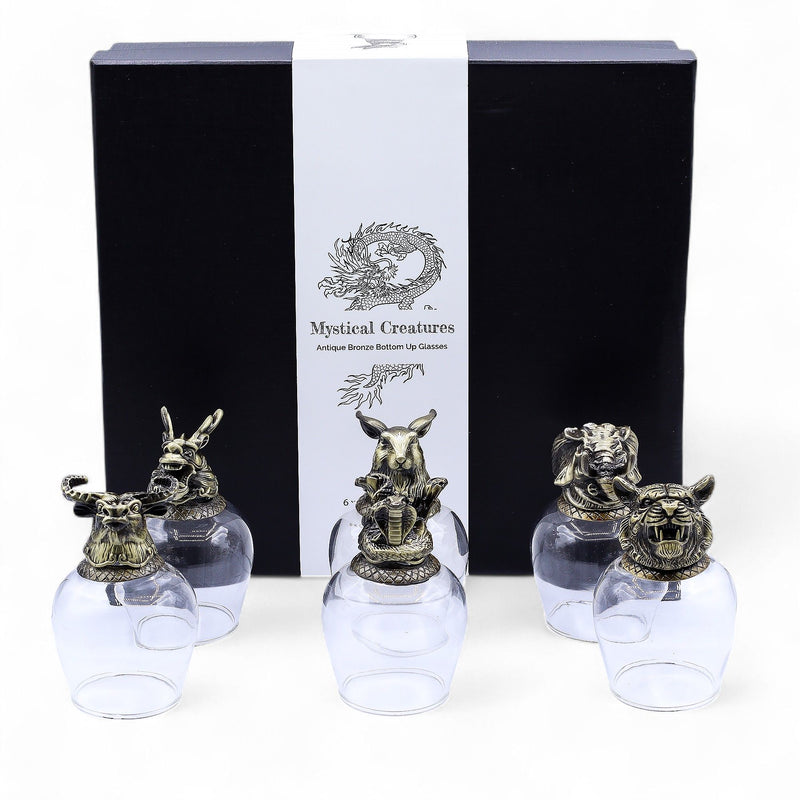 Gift Set of 6 Glasses (100ml) - Mystical Creatures - Antique Bronze product image