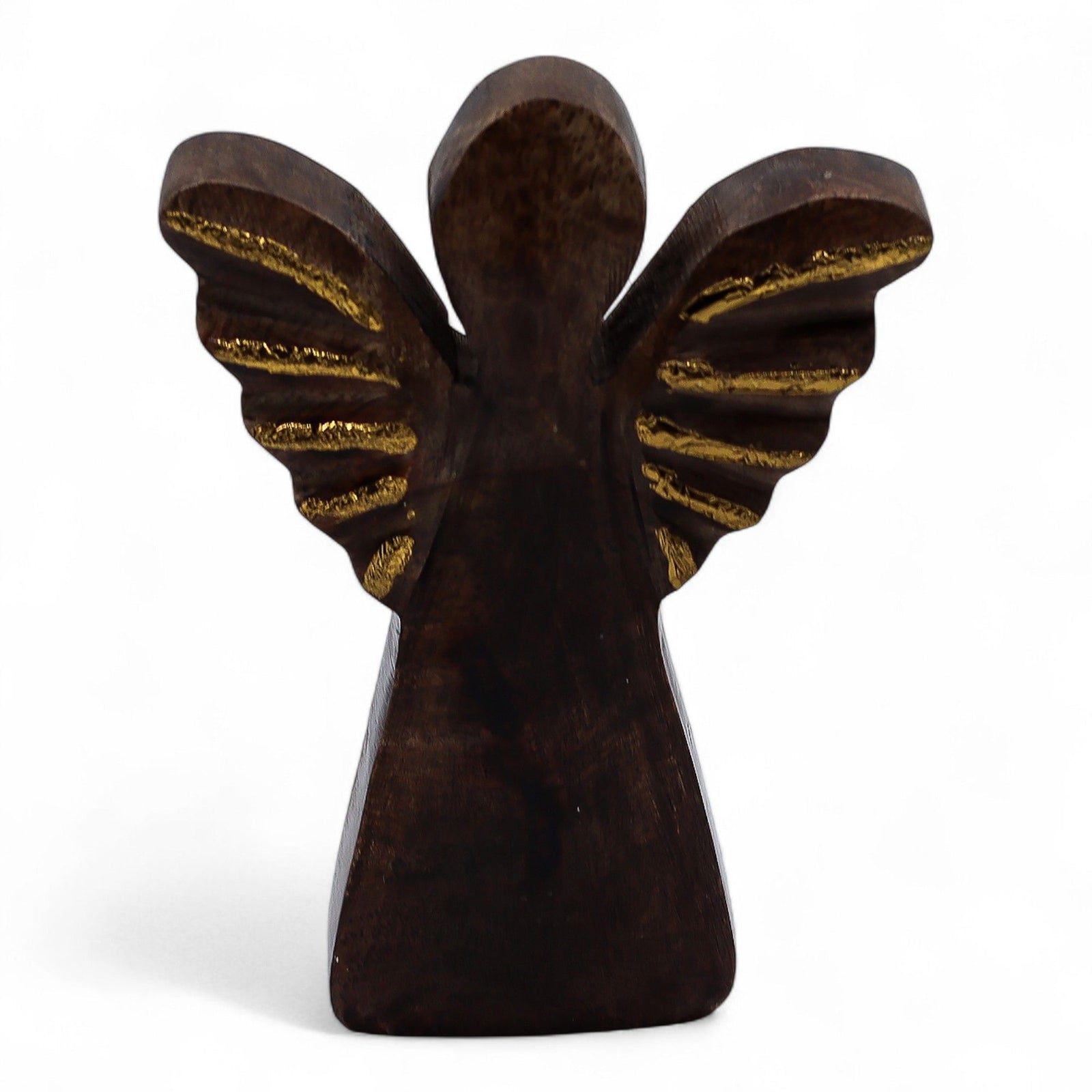 Small Mango Wood Angel - Gold Decor product image
