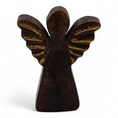 Small Mango Wood Angel - Gold Decor product image