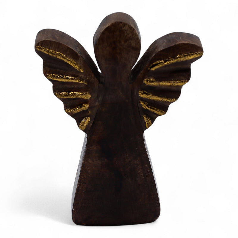Small Mango Wood Angel - Gold Decor product image