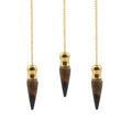 Secret Cavity Discovery of Truth Pendulum - Tiger Eye - Gold Plated product image