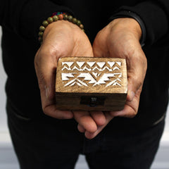 White Washed Wooden Box - Pill Box Slavic Design product image 5