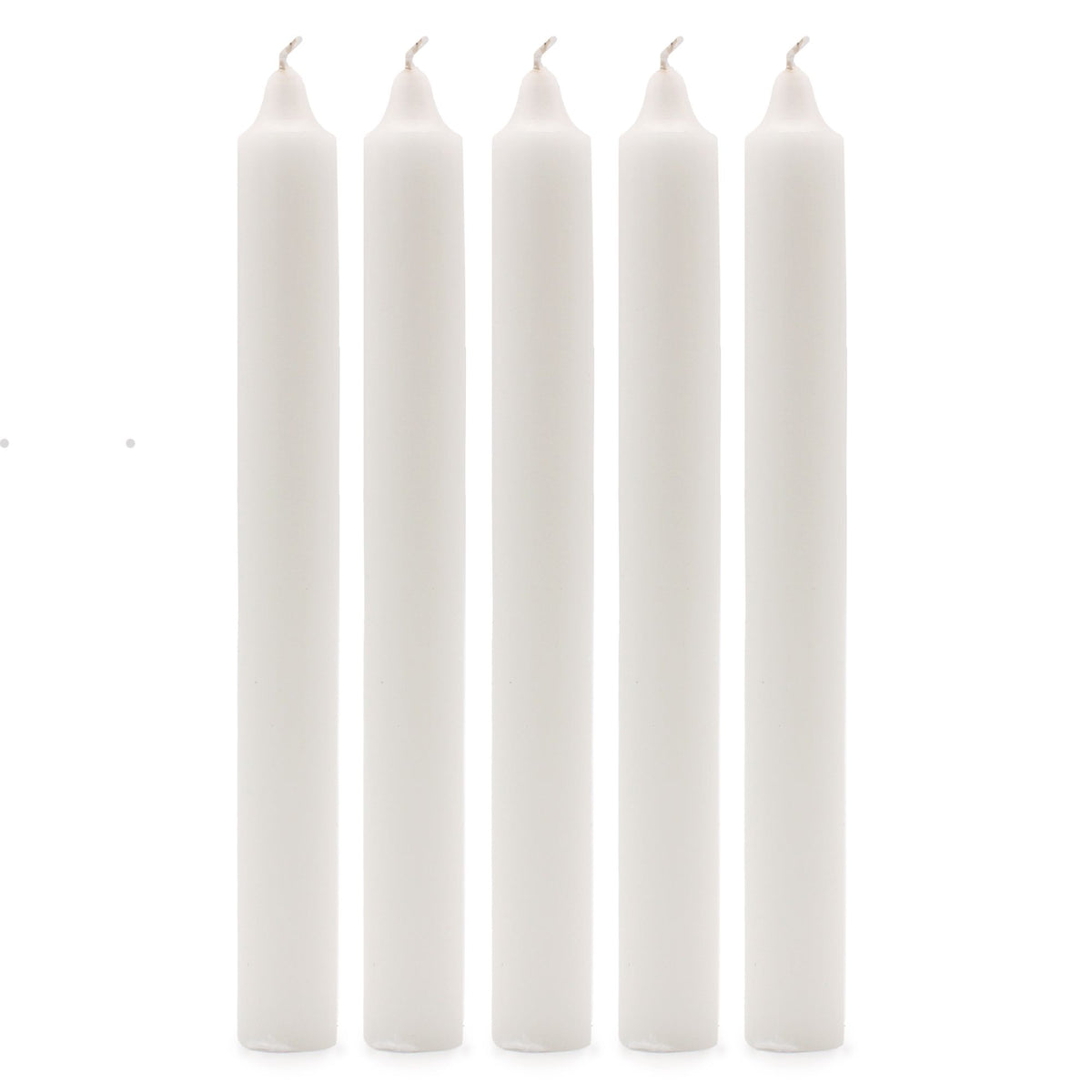 Solid Colour Dinner Candles - Rustic White - Pack of 5 product image