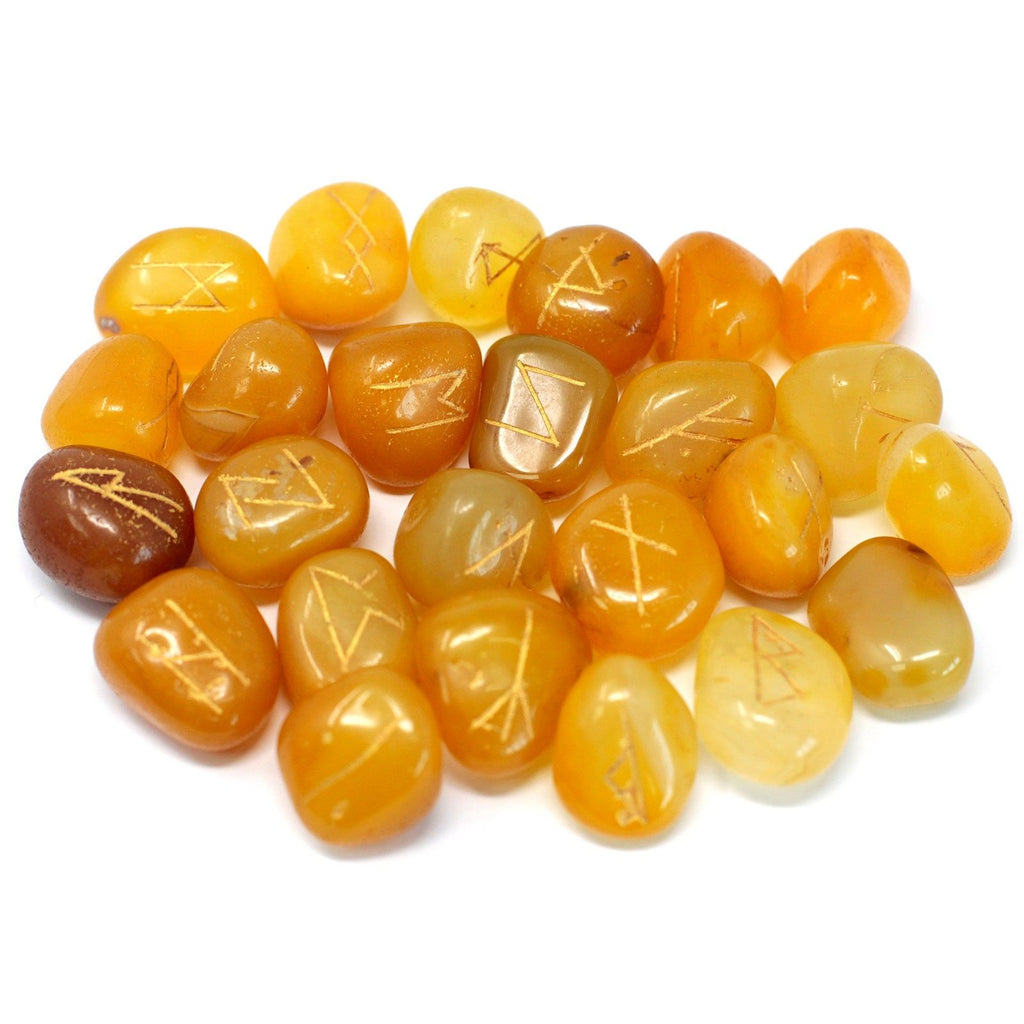 Runes Stone Set in Pouch- Yellow Onyx product image 2