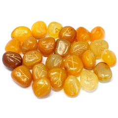 Runes Stone Set in Pouch- Yellow Onyx product image 2