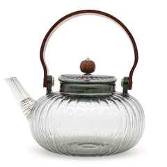 Glass Infuser Teapot - Charcoal Ribbed Pearl - 950ml product image