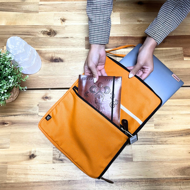Canvas Travel Laptop Pouch - Orange product image