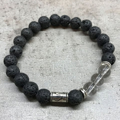 Lava Stone Bracelet - Tribal Rock Quartz product image 2