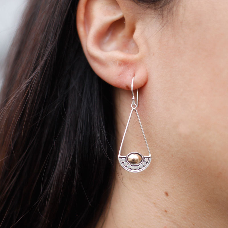 Silver & Gold Earring - Luna Balance product image