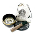 Hand Beaten & Engraved Singing Bowl Gift Set - 14cm - Teachings Buddha product image