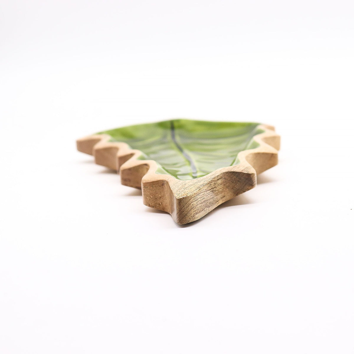 Lost in the Forrest - Enamel Leaf Wooden Bowl - 33x17cm product image 5