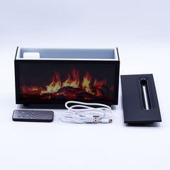 Flame Effect Aroma Diffuser with Birdsound - Black USB - Colour Change product image 2