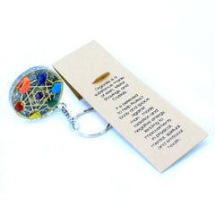 Orgonite Power Keyring - Round Seven Chakra product image 5