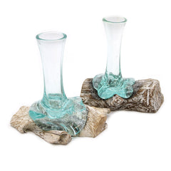 Molten Glass on Whitewash Wood - Vase - Small product image 5