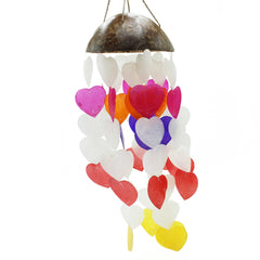 Coconut & Capiz Windchimes - Big Hearts - 40cm product image