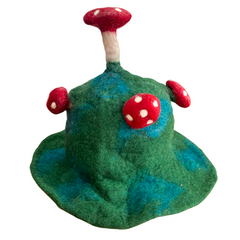 Felted Mushroom Hat - Moss Mountain Green product image