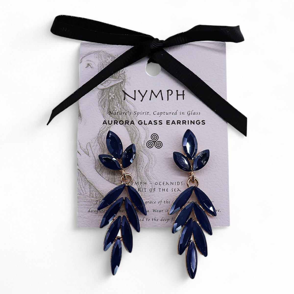 Royal Blue - Vintage Glass - Long Drop - Earrings product image 2