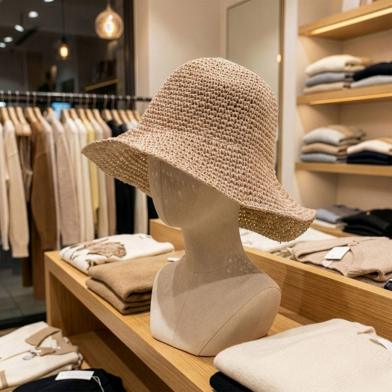 Nomad Sari Floppy Straw Sun Hat - Rose Blush product image