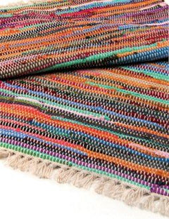155 x 90cm Luxury Rag Rug - Natural product image 6