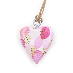 Small Decor Wood Heart - Pink Abstract product image 2
