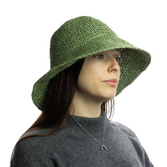 Nomad Sari Floppy Straw Sun Hat - Moss Green product image 6