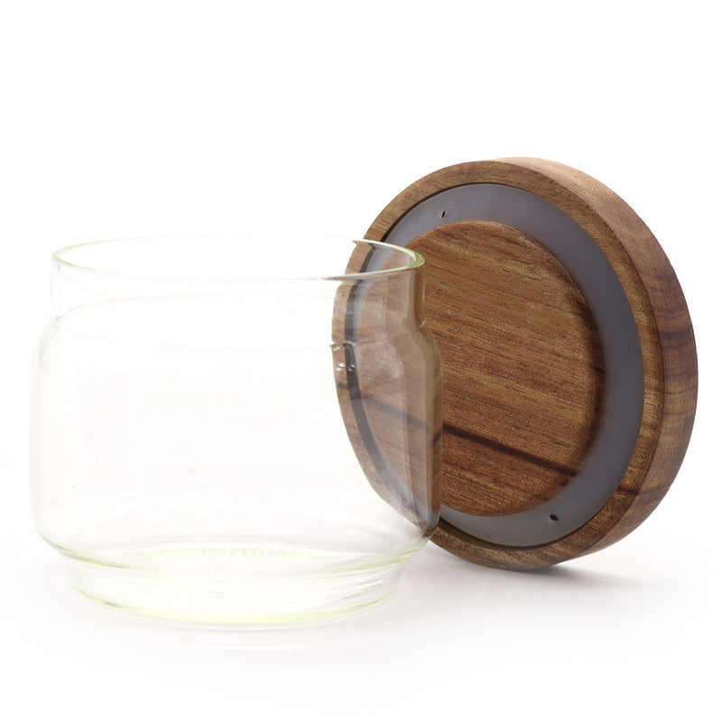 Cottage Bamboo Glass Jar - 7cm product image