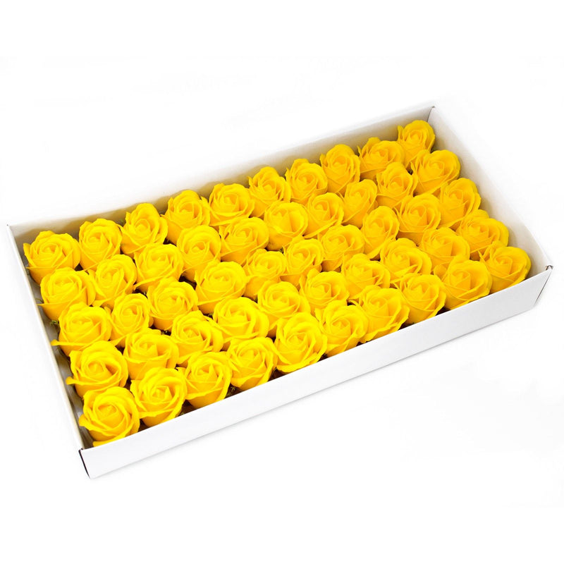 Craft Soap Flowers - Med Rose - Yellow product image