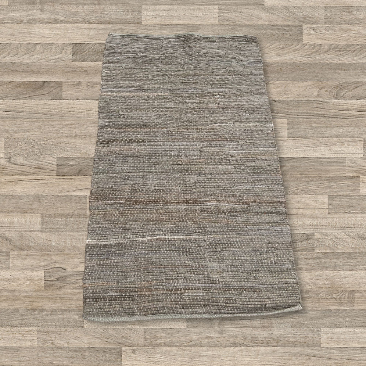 Small Indian Handloom Cotton Rug - Charcoal product image 2