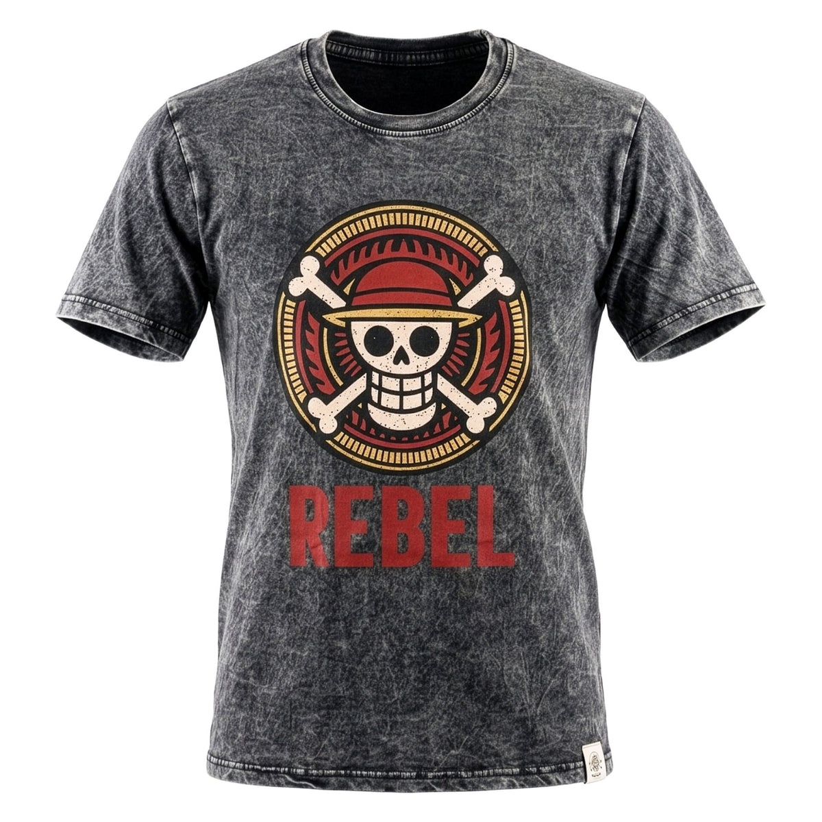 Nomad Sari Stonewashed Cotton T-Shirt - Rebel - Charcoal - Large product image 4