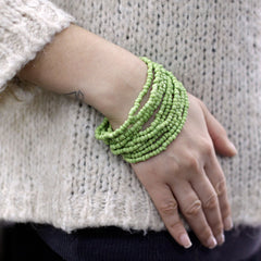 Multi-Bead Bangle Wooden Clasp - Assorted Colours product image 3