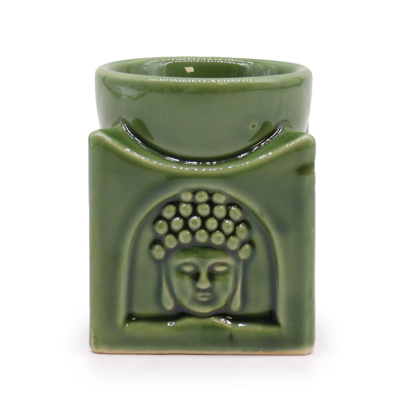 Square Buddha Burner - Dark Jade product image
