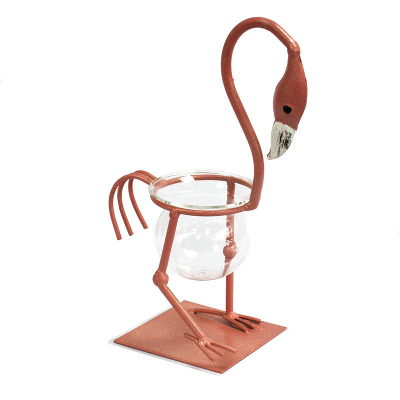 Hydroponic Home Décor - Pink Metal Flamingo Des 1 product image