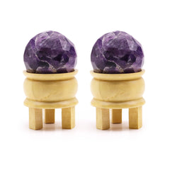 Gemstone Faceted Healing Ball & Stand - Amethyst product image 3