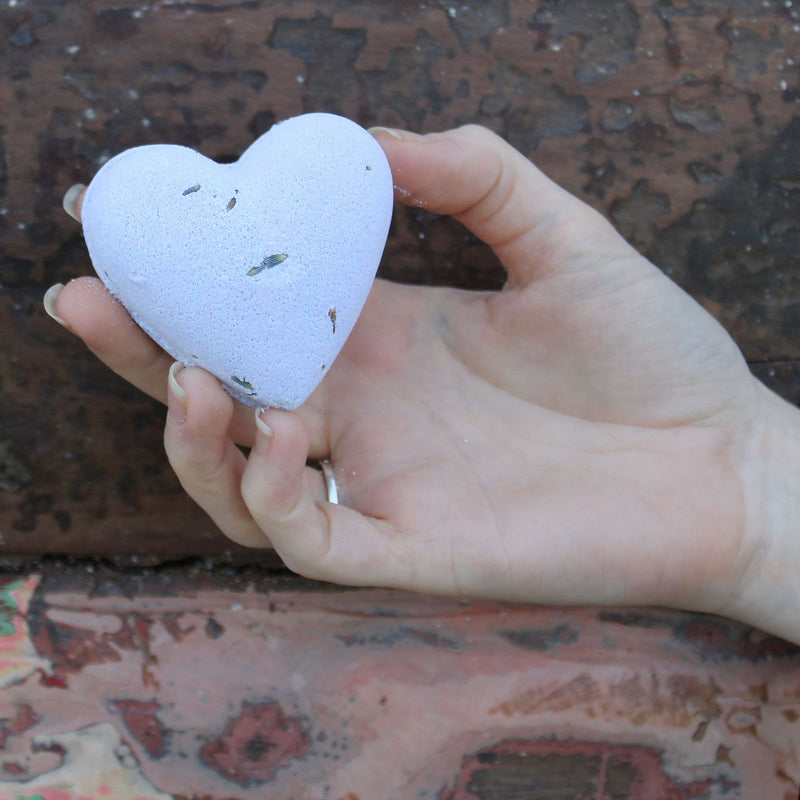 Love Heart Bath Bomb 70g - French Lavender product image