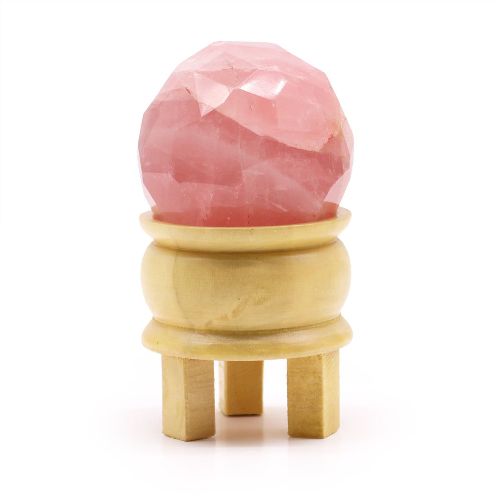 Gemstone Faceted Healing Ball & Stand - Rose Quartz product image 2