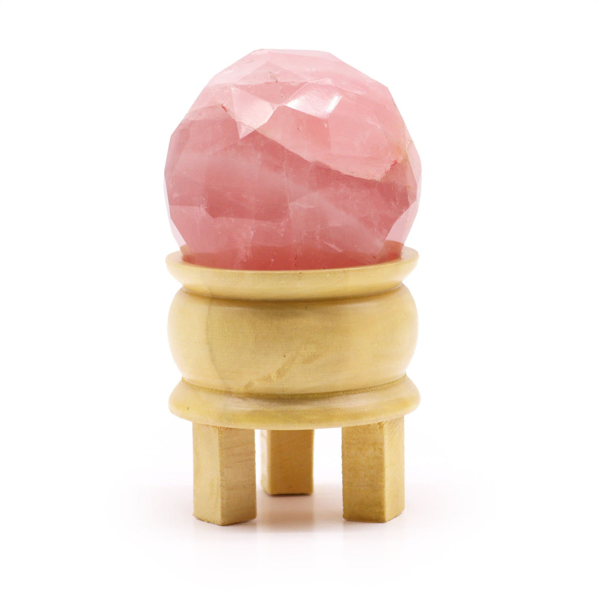 Gemstone Faceted Healing Ball & Stand - Rose Quartz product image 2