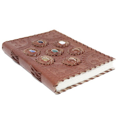 Leather Chakra Stone Notebook (6x9") product image 3