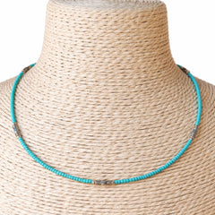 Nepalese Extra Fine Gem Necklace - Turquoise & Teardrop product image 2