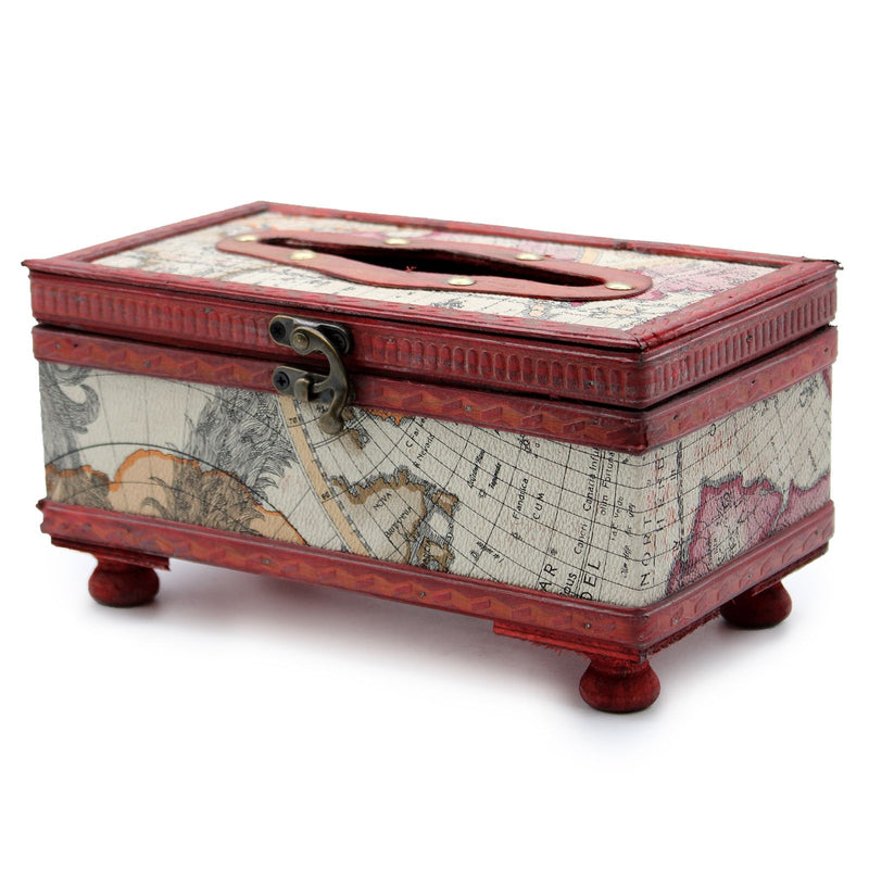 Tissue Box Old Map with Legs product image