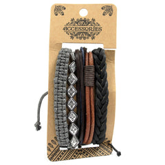 Mens Bracelet Sets - Metal & Leather (asst) product image 2