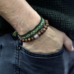 Brown Beads & Buddah Bangle product image