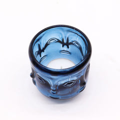Buddha Faces Candle Jar - Royal Blue product image 2