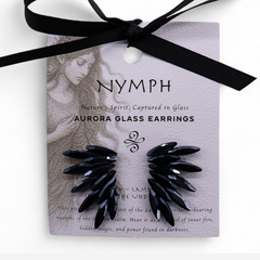 Jet Black - Vintage Glass - Faries - Earrings product image 4