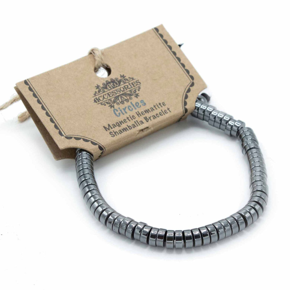 Magnetic Hematite Shamballa Bracelet - Circles product image 2