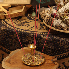 Mushroom Plate - Brass Effect - Incense Holder product image 2