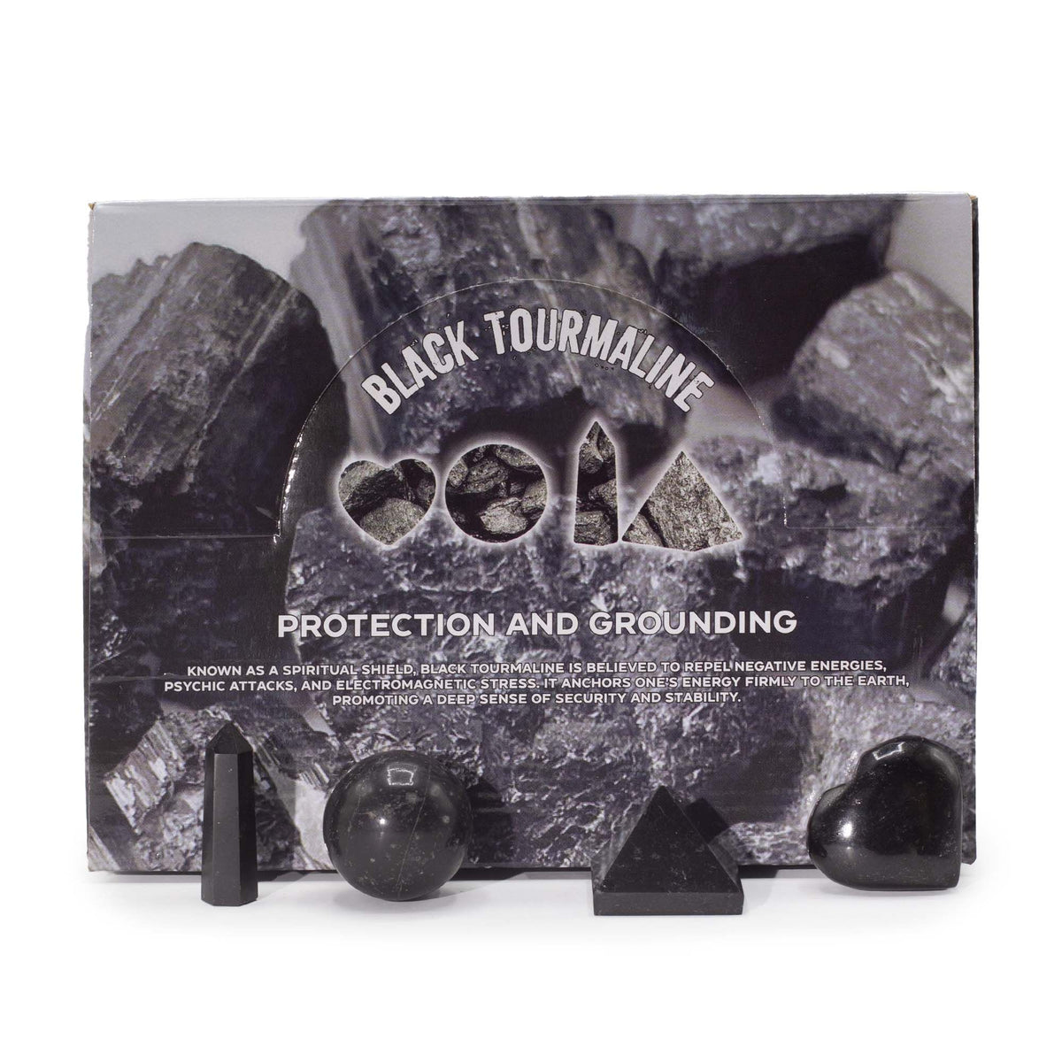 Four Gemstone Shapes - Black Tourmaline product image